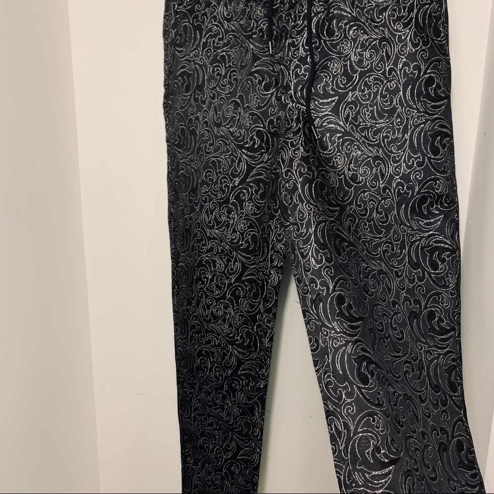 NWOT Amazing Satin and Glitter Drawstring Trouser